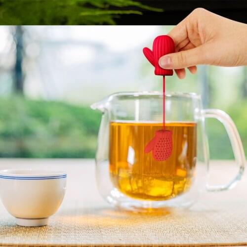 Creative Silicone Gloves Tea Maker Christmas Gloves Modeling Tea Leakage Tea Residue Filter Tea Infusers