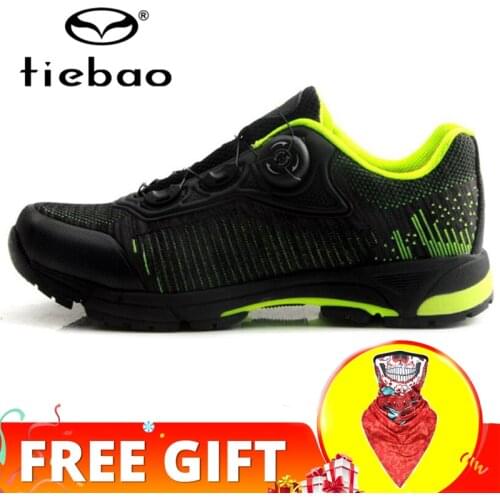 Tiebao Cycling Shoes Self-lock MTB Breathable Mesh Upper Bicycle Shoes Outdoor Leisure Bike Shoes Men Sneakers Zapatillas Mtb