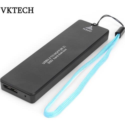 VKTECH NGFF SATA M.2 to Type-C 3.0 SSD Hard Disk Case M2 2242 2260 2280 External Hard Drive Enclosure Hard Disk for PC Universal