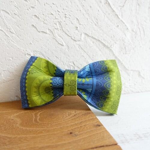 Yellow Ethnic Cartoon Dog Bowtie Pet Collar Accessory Puppy Cat Pet Supplies Grooming Tools Dogs Dismountable Ornamental Bow Tie