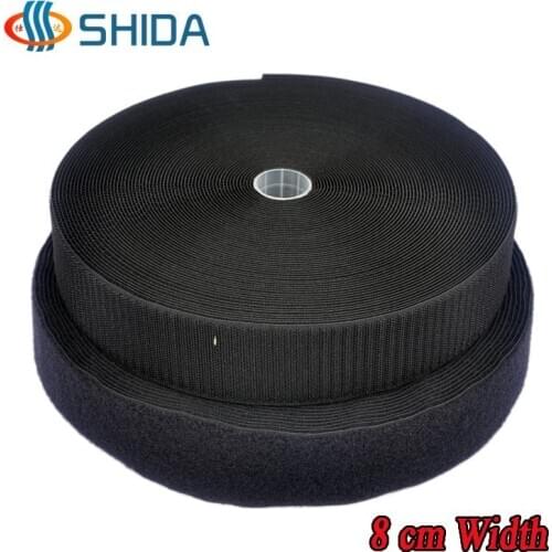 8 cm Width 5 Meters 1 Pair Colorful Grade A Sewing Hook and Loop Fastener Tape Nylon Straps for Cloth Accessories