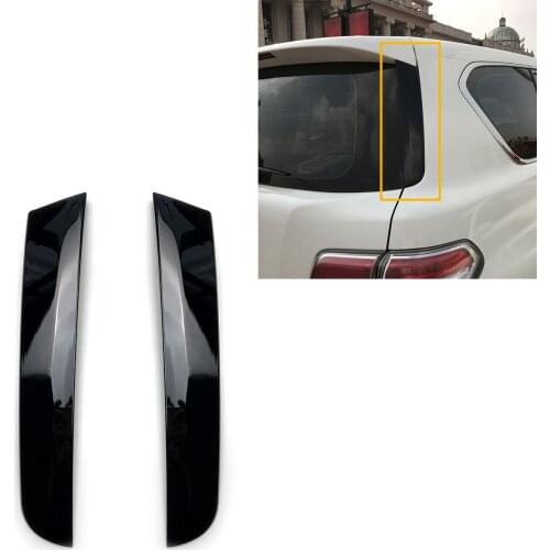 2pcs Black Rear Window Splitter Side Spoiler Sticker Cover Trim for Nissan Patrol Y62 2010+ Accessories Car Styling