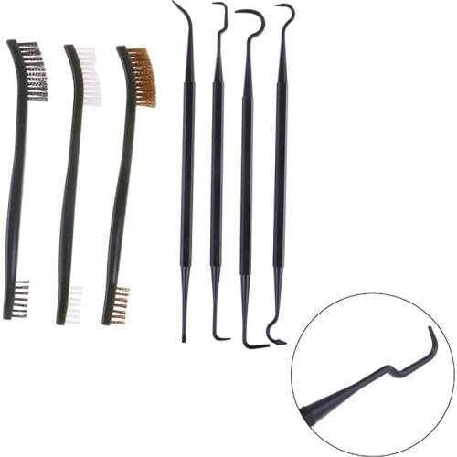 3Pcs/set Steel Wire Brush Nylon Pick Set Universal Gun Hunting Cleaning Kit Tactical Rifle Gun Cleaning Tool