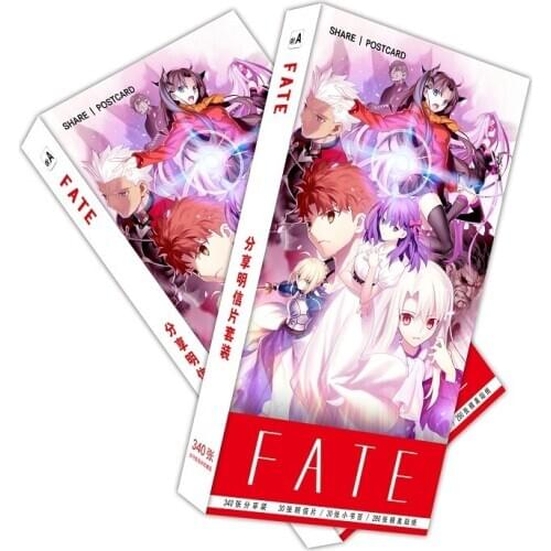 340 Pcs/Set Japanese Anime Fate/stay Night Paper Postcards DIY Greeting Card Message Card Birthday Letter Gift Card