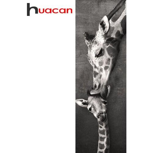 Huacan 5D Diamond Painting Giraffe Needlework Mosaic Cross Stitch Handmade Gift Full Diamond Embroidery Animal Home Decor