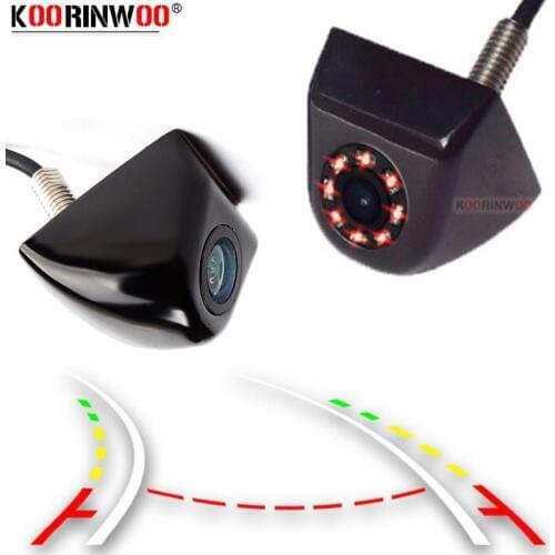 Koorinwoo For Sony CCD Dynamic Trajectory Car Parking Camera Auto Rear view Camera 8 IR Lights Reverse Camera Black Metal Body