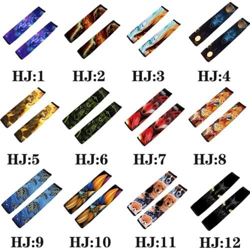 3D printed seat belt cover 2 Pack sunflower soft car seat belt cushion cover neoprene seat belt shoulder pad for adults and chil