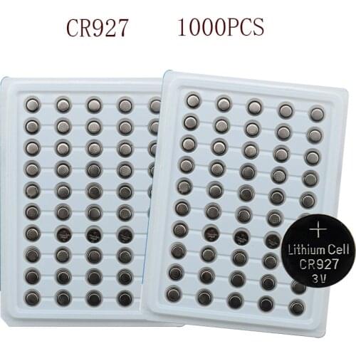 1000pcs 30mAh CR927 Battery 927 DL927 BR927 CR927-1W ECR927 5011LC KCR927 LM927 3V Lithium Li-Ion Button Coin Cells Batteries