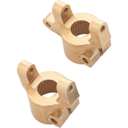 For axial SCX10 II 90046 90047 1/10 RC tracked 2-piece set C wheel bracket brass caster block auto parts