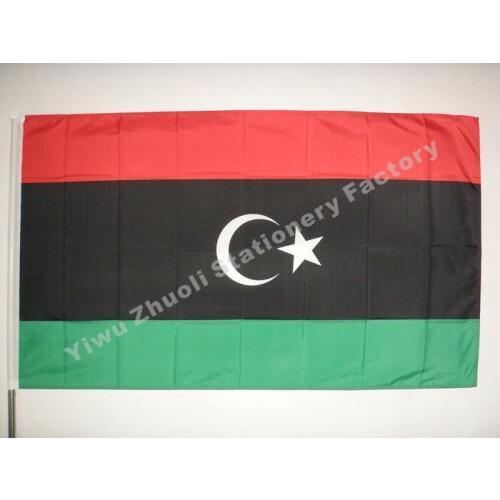 Libya Flag 150X90cm (3x5FT) 115g 100D Polyester Double Stitched High Quality Free Shipping