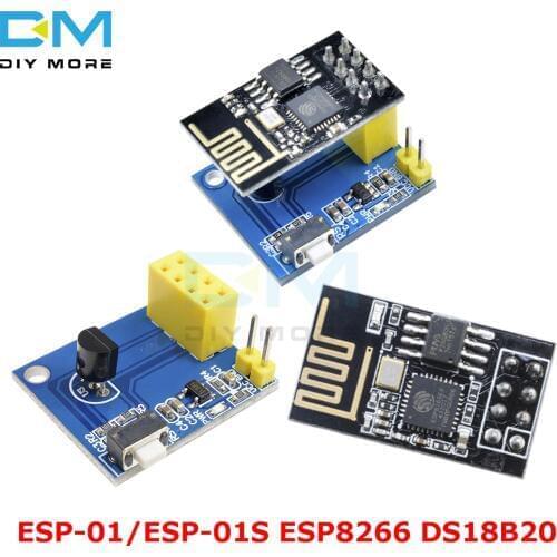 ESP-01/ESP-01S ESP8266 DS18B20 Temperature Sensor module NodeMCU Adapter Board for Arduino UNO R3 IOT Wifi Wireless Board Kit