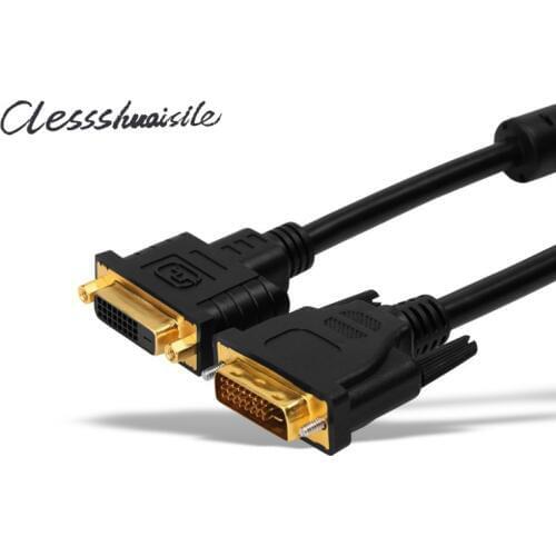 DVI-I (24+5) To DVI D-SUB 15PIN Male to Female Connector Cable 0.5m / 1.5m / 3m / 5m For Discrete Graphics to Display