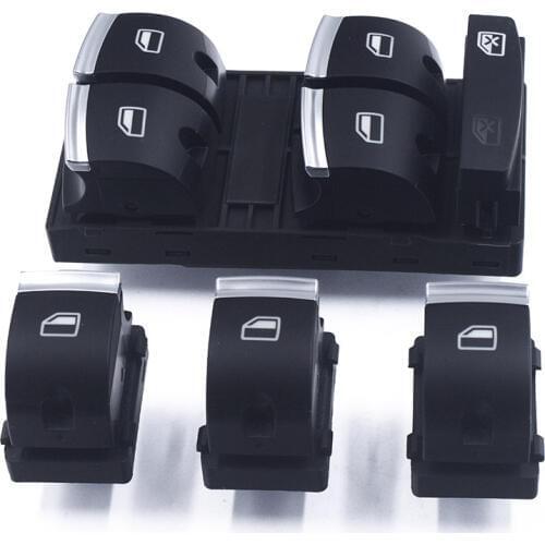 New Chrome Master Window Switch Control Button For Audi A3 8P A6 S6 RS6 C6 Q7 2004 2005 2006 2007 2008 2009 2010 2011 4F0959851H