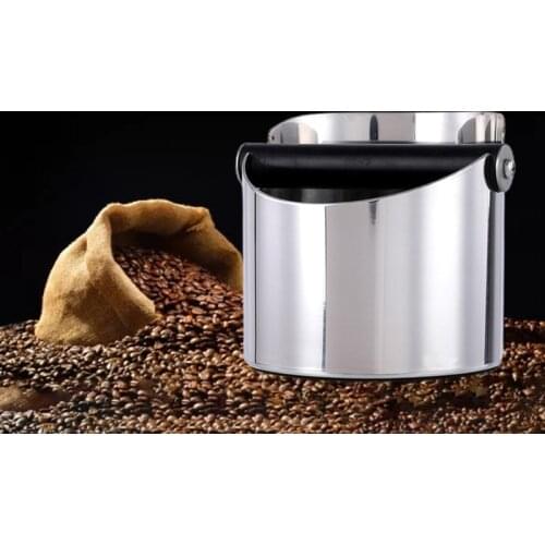 50LB Coffee Knocking Box Espresso Knock Barrel Stainless Steel Coffee Powder Bucket