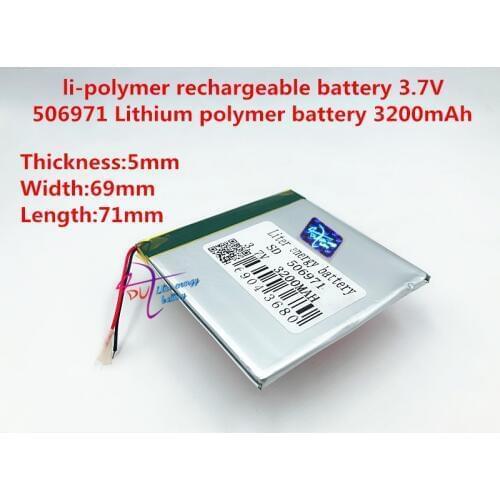 506971 3.7V,3200mAH (polymer lithium ion battery) Li-ion battery for tablet pc 7 inch 8 inch 9inch polymer battery
