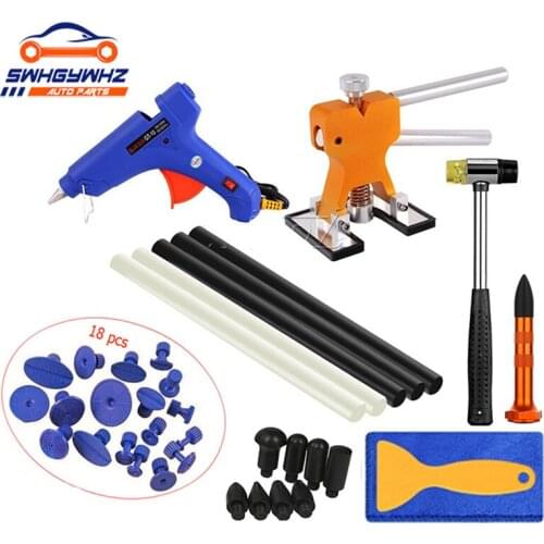 Car Body Paintless Dent Repair Tools Set Bridge Puller Dent Removal Glue Tabs Hand Repair Tools Kit Universal