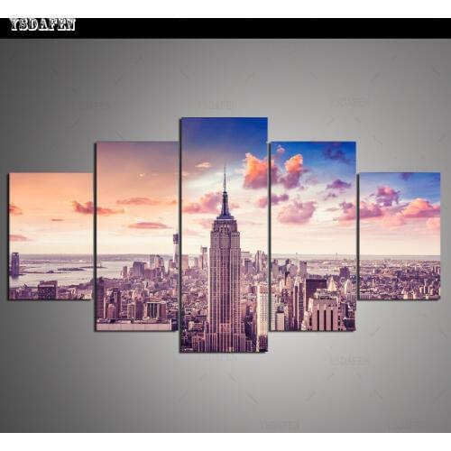 Op de muur HD print olieverf modulaire foto Scenery poster kind room decor woondecoratie 5 stks canvas art z140
