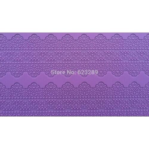 Wholesale 10 Pcs/lot 399*199 mm CT-405 Silicone Cake Fondant Decorating Tools, Silicone Laces Molds, Silicone Cake Baking Mats