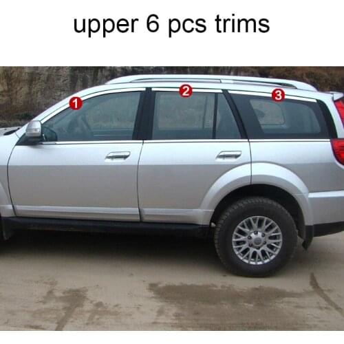 Stainless steel car window trims for great wall Haval h3 h5 2012 2013 2014 2015 2016 2017 2018 2011 2010