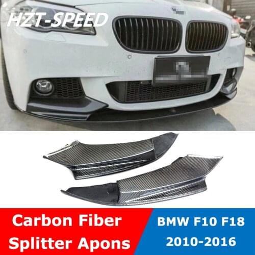 F10 MP Type Carbon Fiber Front Lip Bumper Diffuser Side Splitter Aprons For BMW 5 Series F18 MT 2010-2016