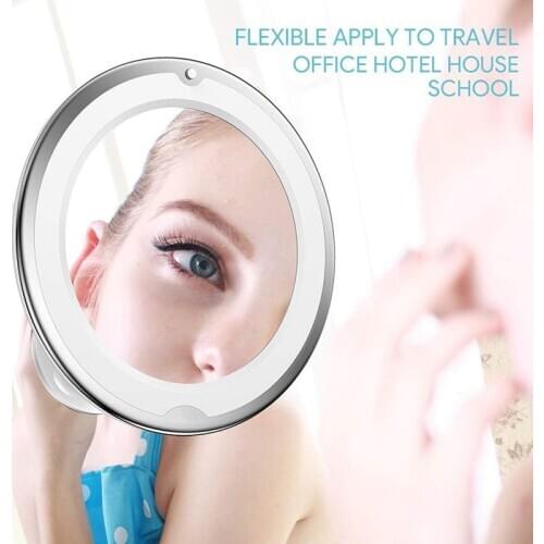 LED Fill Light Makeup Mirror 10X Magnifying Vanity Mirror Beauty With Light Mirror With Suction Cup Bathroom Mirror