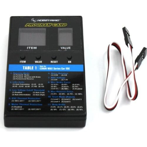 HOBBYWING 3 in 1 LED ESC Program Card Box for XERUN EZRUN MAX Series Car / Platinum Series / SEAKING Series RC Boat ESC