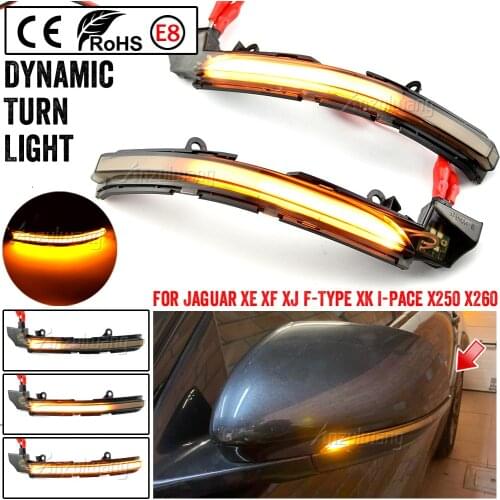 Fit For Jaguar XE XF XJ F-TYPE XKR I-PACE X250 X260 Car Accessories Dynamic Turn Signal Light LED Side Mirror Indicator Blinker