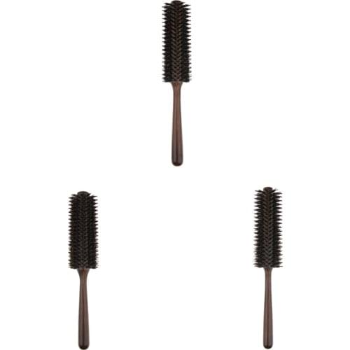 Hair Care Curl Brush Wood Round Comb Barber Dressing Salon Styling for Women