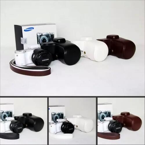 Vintage Leather Camera Bag for Samsung NX300 NX-300 Camera Cover With Shoulder Strap PU Leather Camera case