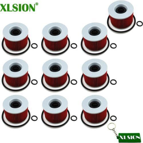 XLSION 10x Oil Filter For Yamaha XJR1300 XJR1200 FJ1100 FJ1200 FZX750 FZ750 FZR750R FZR1000 KAWASAKI ZX400F EX250R NINJA 250