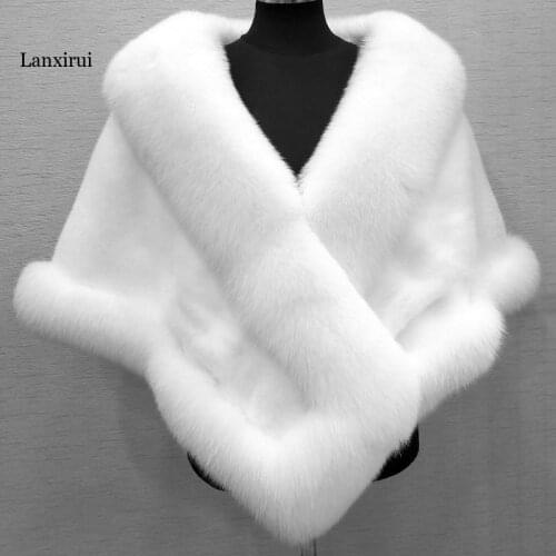 Jacket Women Faux Fur Coat Womens Shawl Faux Fur Coat Winter Veste Femme