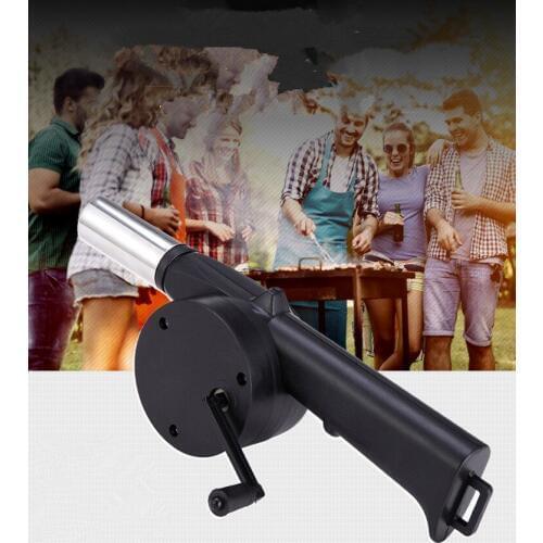1PC Barbecue Hand-cranked air blower,BBQ Fan Grill Picnic Camping Mangal Make Fire Tools Soplador Barbacoa Churrasco QA 050