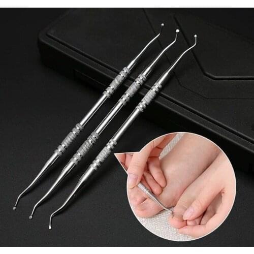 1Pc Toe Nail Care Hook Ingrown Double Ended Ingrown Toe Correction Lifter File Manicure Pedicure Toenails Clean Foot Care Tool