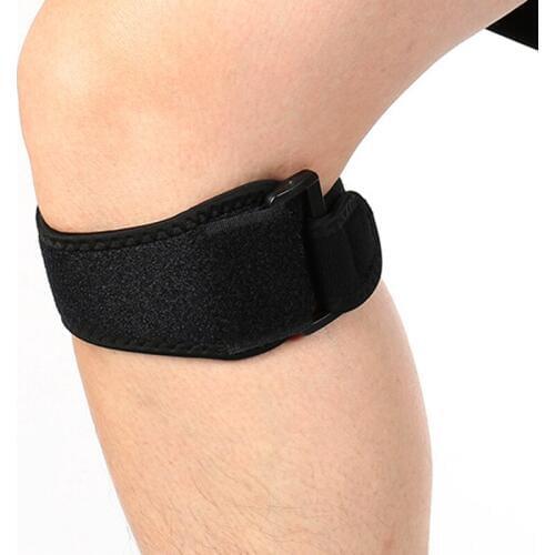 1 pcs Adjustable Patella Knee Tendon Strap Protector Guard Support Pad Girdle Sports Knee Brace Black