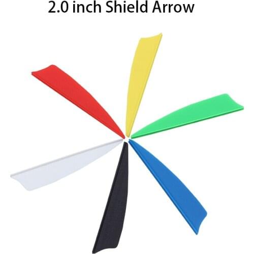 20pcs SPG 2.0inch Shield Arrow Vane Fletching Colorful Carbon Fiberglass Aluminum Arrow Shafts Using Feather Fletching On Sale