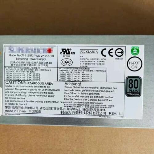 2000W Switching Power Supply FOR Supermicro PWS-2K04A-1R Server Power Module
