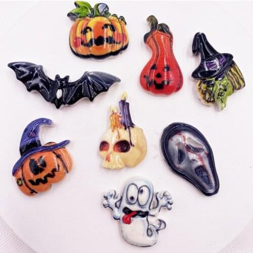 50Pcs Resin Colorful 3D Christmas Figurines Flatback Stone Appliques DIY Wedding Scrapbook Craft Supplies SH59