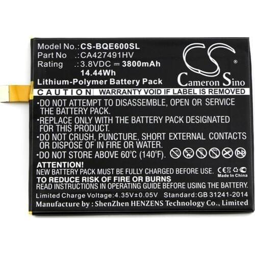 Cameron Sino 3800mAh battery for BQ Aquaris E6 CA427491HV Mobile, SmartPhone Battery