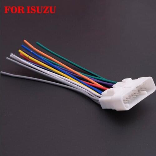 Car Stereo CD Player Radio Wiring Harness Wire Tail Line Plugs for Isuzu High Quality Car Adaptor Plug Car Styling Accessories