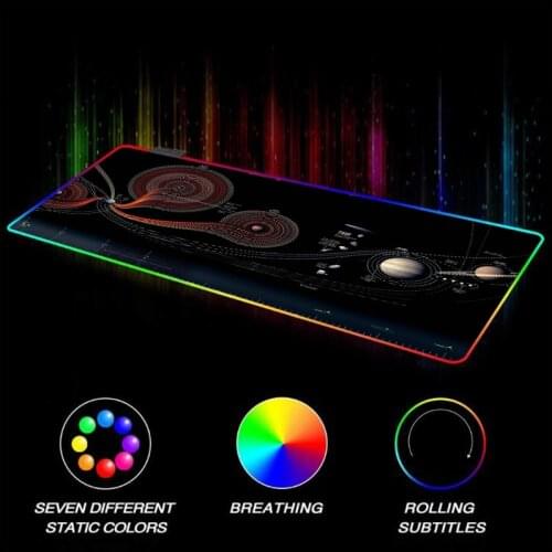 Mairuige Earth Game LED RGB Large Player Mouse Pad USB Lighting Backlight Computer Pad Keyboard Table Pad CS Go Xxl Promotion