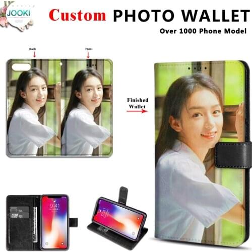 Redmi 9 personal photo Leather Magnetic Flip Wallet Case Cover forXiaomi Redmi 9 Custom Wallet Phone Cover