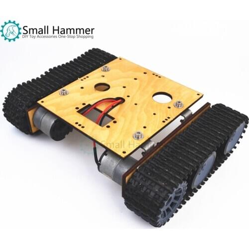 Wood Tank Robot Chassis DC9-12V Tracked Vehicle DIY arduino Assembly Kit