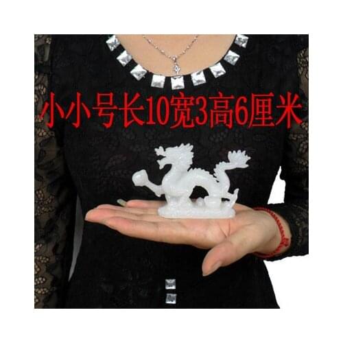 Ancient totem Resin Home auspicious gift mitation whit jade ornaments crafts twelve zodiac dragon ucky town house opening