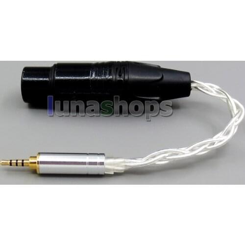 LN006053 TRRS 2.5mm Balanced To 4pin XLR Female Pure Silver Cable For VentureCraft Soundroid Amplifier Vantam DSD