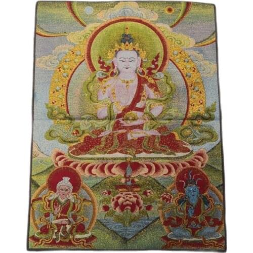 China old Tibet silk Thangka like hanging painting fengshui Tibetan Buddha Tathagata