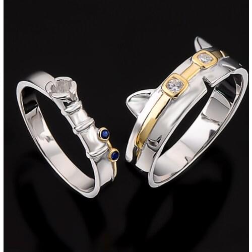 LOL Game Tristana Teemo 925 Sterling Silver Rings The Megling Gunner Cosplay Props Jewelry For Couple Lovers Rings Gifts