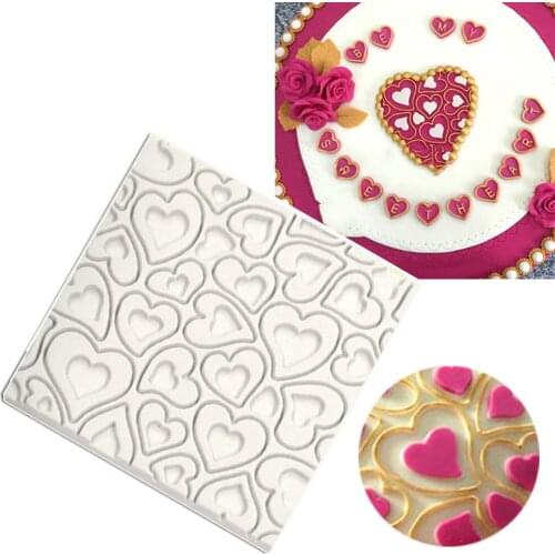 Love heart silicone mold fondant molds cake molds decorating tools chocolate gumpaste mold