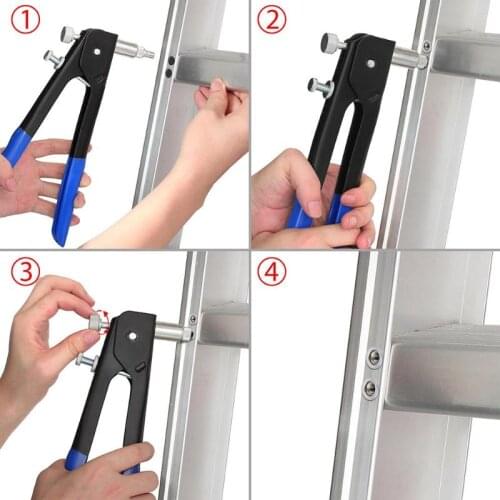 M3-M8 110PCS Manual Threaded Nut Rivet Gun Insert Tool Kit Industrial Hardware