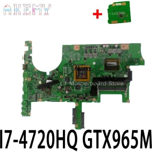 SAMXINNIO ROG G751JL Laptop motherboard For Asus G751JL G751JY G751J G751 Test original mainboard I7-4720HQ GTX965M-V2G