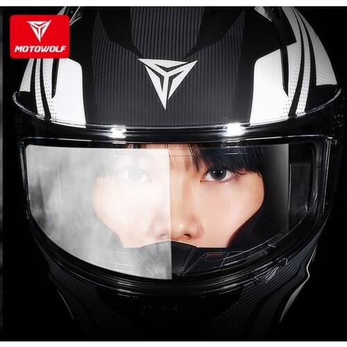 ModoWolf Universal Motorcycle/Electric-Bike Helmet Lens Anti-fog Patch Full Face/Half Helmet Transparent Film HD Helmet Lens